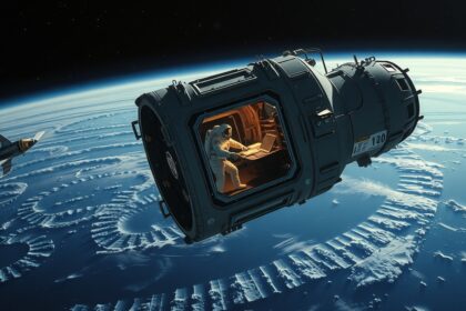 Űrhajós a űrállomáson, Apollo-13 körülmények között.