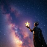 Perseus, a bátor hős, kezében tartja az Algolt, a Démoncsillagot.