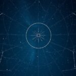 Csillagképek a Kos (Aries) zodiákusban a csillagos égen.