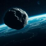 Aszteroida a Föld körüli pályán a világűrben