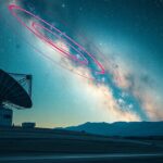 A Big Ear rádiótávcső és a galaxis éjszakai égboltja