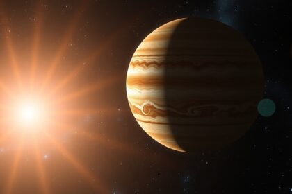 Jupiter a Naprendszerben, furcsa fény- és hőforrásokkal.