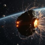 Aszteroida ütközés jelenete a DART küldetés során