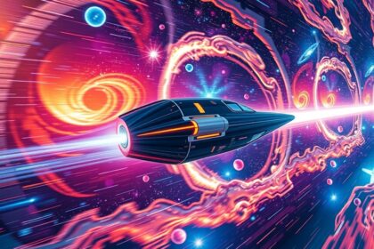 Űrhajó, ami fénysebességnél gyorsabb utazásra készül időutazás közben