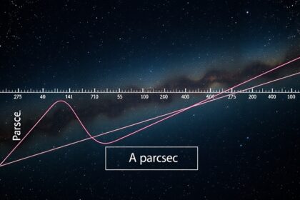 Grafikon a parszekről csillagászati kontextusban.