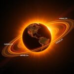 Föld, Nap, perihélium és afélium vizuális ábrázolása.