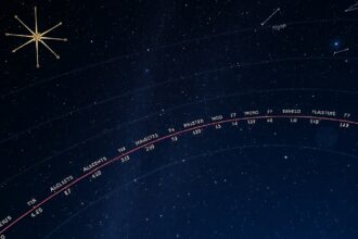 Az égi hosszúság és rektaszcenzió ábrázolása csillagászati kontextusban.