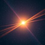 Műholdfelvillanás a csillagok között öt csillag és fénylő műhold