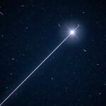 Meteorok és csillagok az égen, radiáns megjelenítése.