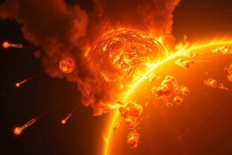 A Nap koronakidobódása közben kilökődő plazma és gázok