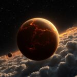 Barna törpe és bolygó egy látványos űrbeli háttérrel.