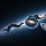 Galaxisok és univerzális tágulás ábrázolása a Hubble-állandó témakörében.