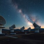 A világ legnagyobb távcsövei az éjszakai égbolt alatt