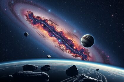 Csodálatos galaxis és bolygók a világűrben