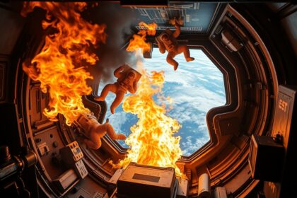 Tűz gyújtása űrhajón, mikrogravitációs környezetben.