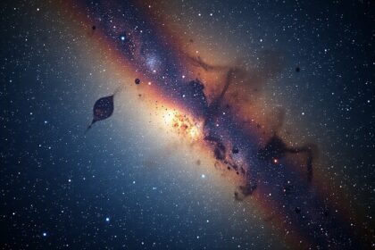 A Tejútrendszer csillagászati képe, fémhiányos csillagokkal.