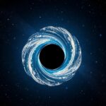 Fekete lyuk a Univerzumban, asztrofizika és csillagászat témában.