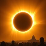 1999-es napfogyatkozás Magyarországon, emberek a jelenség alatt.