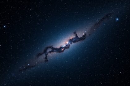 A Kígyó csillagkép csillagai és gömbhalmaza éjszakai égbolt