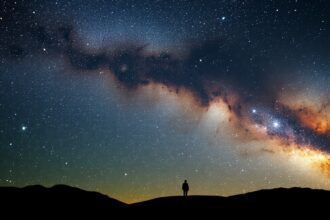 Csillagok és galaxisok a Pillangó-halmaz környékén, űr felfedezés