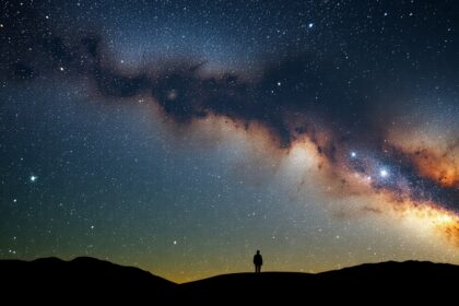 Csillagok és galaxisok a Pillangó-halmaz környékén, űr felfedezés