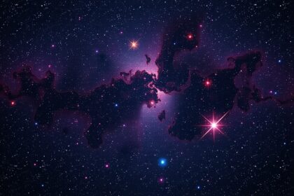 Pajzs alakú galaxis a Vadkacsa-halmazban az Univerzumban.