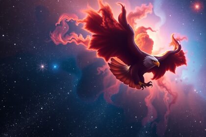 Sas-köd galaxis és a Teremtés Oszlopai kozmikus látvány