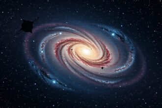 M33 Triangulum galaxis látképe csillagokkal