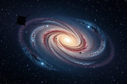 M33 Triangulum galaxis látképe csillagokkal