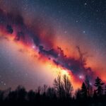 Orion-köd és csillagképek az éjszakai égbolton