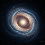 NGC 4565, a Tű-galaxis eléről látszó spirál galaxis képe