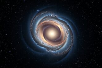 NGC 4565, a Tű-galaxis eléről látszó spirál galaxis képe