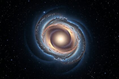 NGC 4565, a Tű-galaxis eléről látszó spirál galaxis képe