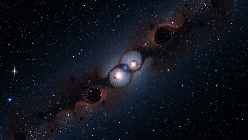 Ikerhalmazok (NGC 869 és 884) a Perseus csillagképből, lenyűgöző csillagmezővel.