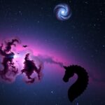 IC 434 Lófej-köd ábrázolása porfelhőkkel és csillagokkal.