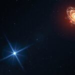 Rigel, a kék szuperóriás csillag az Orion csillagképben.