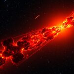 A Betelgeuse vörös óriás csillag látványos képzelete az űrben