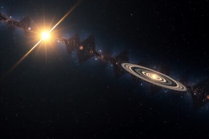 Procyon csillag és kísérője az éjszakai égbolton.