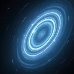 Digitális ábra az Achernar csillagról és forgásáról