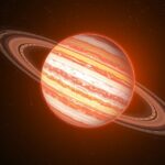 Pollux csillag és körülötte keringő óriásbolygó látványos képe az Univerzumban.