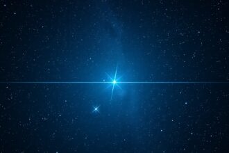 Deneb, a fényes kékfehér szuperóriás a Hattyú csillagképben.