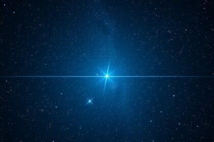 Deneb, a fényes kékfehér szuperóriás a Hattyú csillagképben.