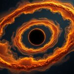 Fomalhaut csillag porgyűrűje a fekete háttér előtt.