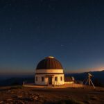 Piszkéstetői Obszervatórium teleszkópokkal a csillagos ég alatt