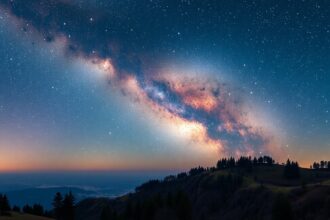 Csillagos égbolt a Zselici Csillagoségbolt-park felett.