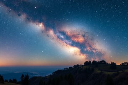 Csillagos égbolt a Zselici Csillagoségbolt-park felett.