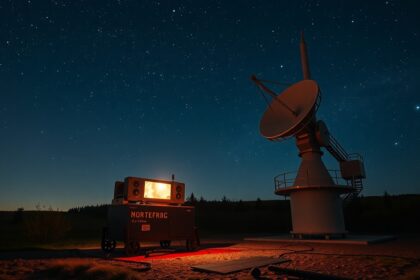 Hold-radar kísérlet eszköze az éjszakai ég alatt, 1946