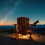 Kényelmes észlelőszék csillagmegfigyeléshez egy csendes helyen.