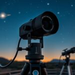 Webkamera asztrofotózáshoz bolygókameraként, csillagokkal az égen.