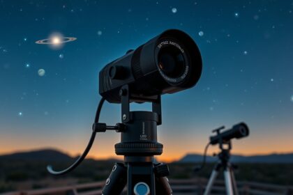 Webkamera asztrofotózáshoz bolygókameraként, csillagokkal az égen.